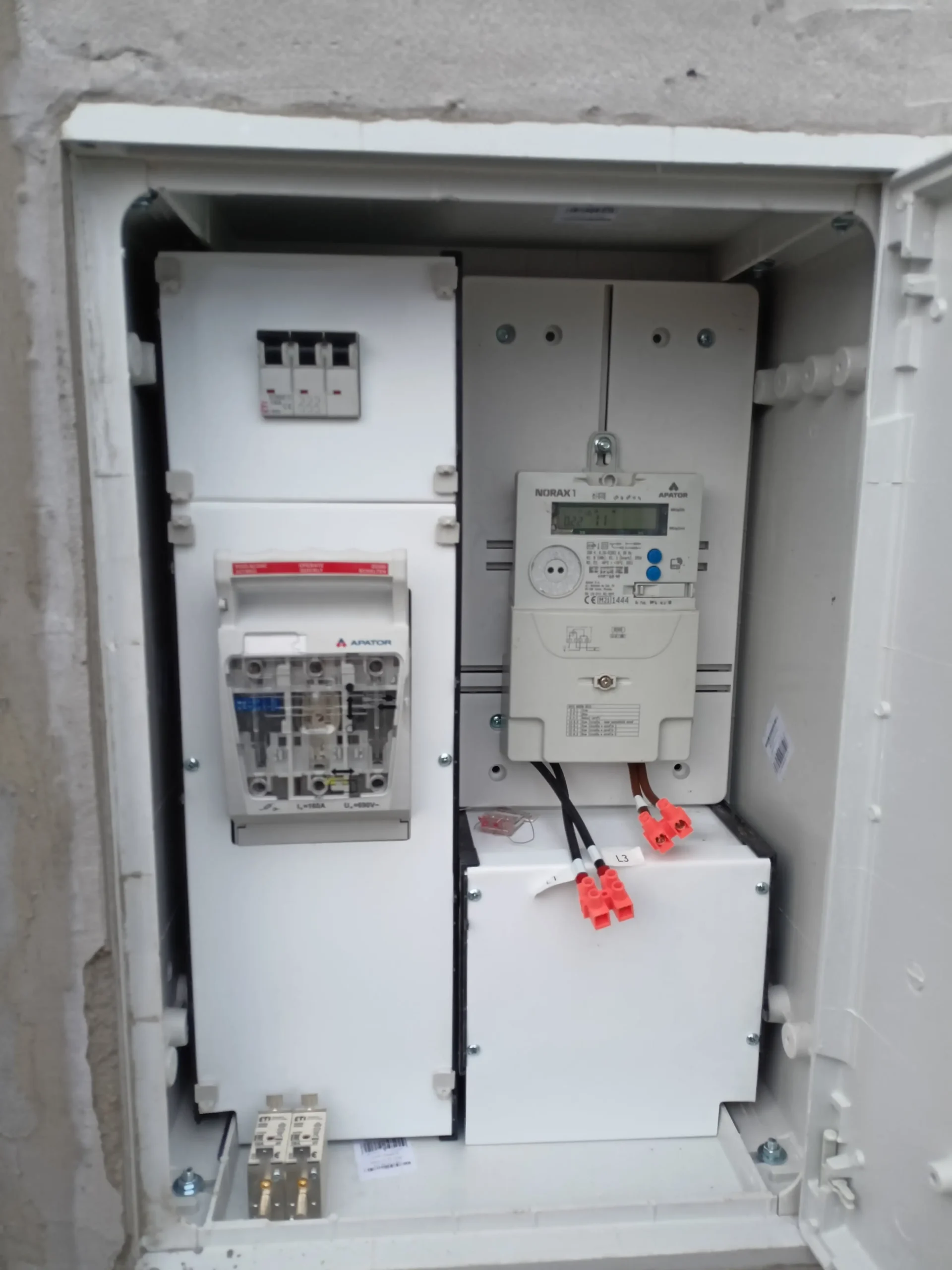 Przygotowanie złącza do wymiany licznika i zaplombowania