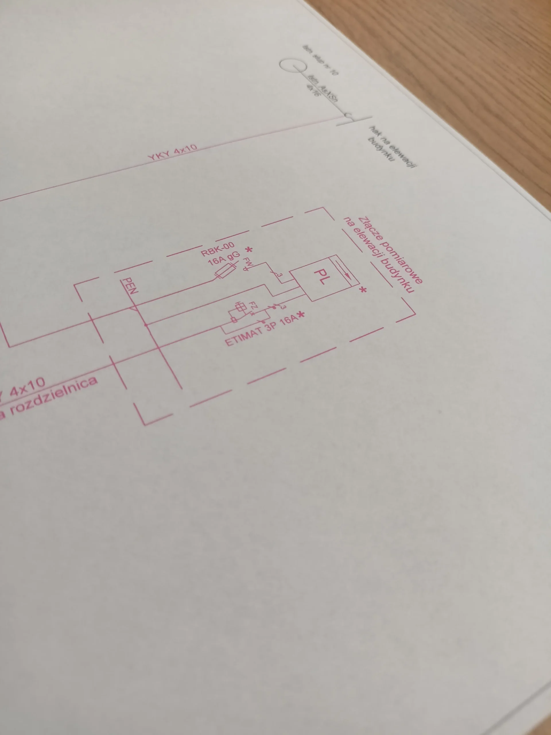 Schemat przebudowy przyłącza elektrycznego